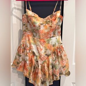 One piece floral jump suit